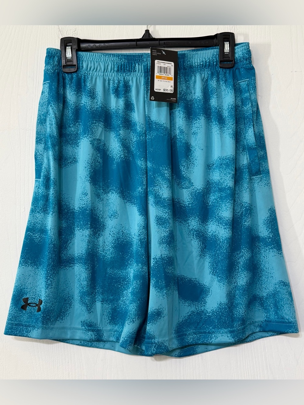 Under Armour Tech Printed Athletic Shorts 2 Tone Blue